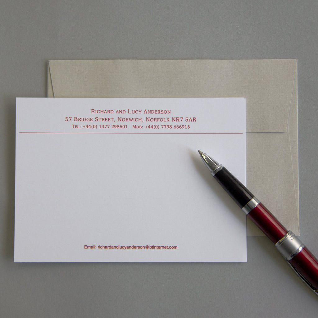 'The Needham' Correspondence Cards