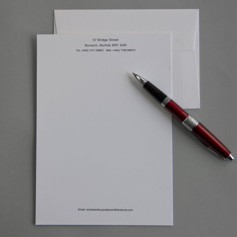 'The Melford' Personal Stationery
